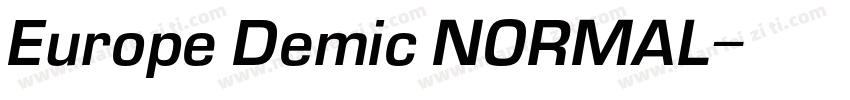 Europe Demic NORMAL字体转换